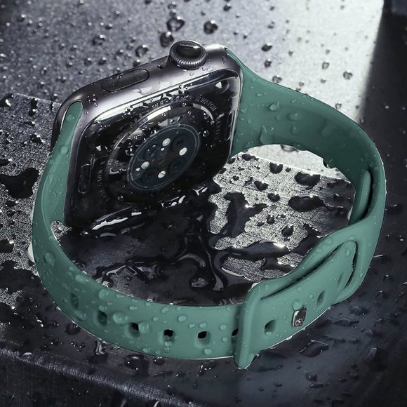 Apple Watch SLIM Silicone Band - PINE GREEN - 38mm/40mm/41mm - Picture 3 of 4